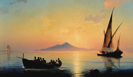 Iwan Konstantinowitsch Aiwasowski, Der Golf von Neapel,1841
© The Peterhof State Museum-Reserve, St. Petersburg, 2010 (Ausschnitt)