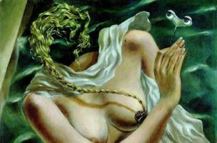 Voltage, Dorothea Tanning Spannung, 1942 Öl auf Leinwand, 29 x 30,9 cm Sammlung Ulla und Heiner Pietzsch © VBK, Wien, 2005/06 Voltage, Dorothea Tanning Spannung, 1942 Öl auf Leinwand, 29 x 30,9 cm Sammlung Ulla und Heiner Pietzsch © VBK, Wien, 2005/06