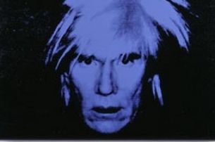 Andy Warhol, Self-Portrait (blue), 1986, Siebdruck und synthetische Polymere auf Leinwand, Mondstudio Collection © VBK, Wien, 2005 Andy Warhol, Self-Portrait (blue), 1986, Siebdruck und synthetische Polymere auf Leinwand, Mondstudio Collection © VBK, Wien, 2005