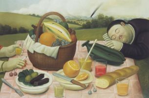 Fernando Botero Picknick, 1989 Öl auf Leinwand, 132 x 175 cm Privatbesitz © Fernando Botero Fernando Botero Picknick, 1989 Öl auf Leinwand, 132 x 175 cm Privatbesitz © Fernando Botero