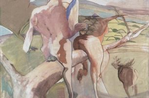 Siegfried Anzinger, Weißer Ast, 2011, Leimfarbe auf Leinwand, 180 x 160 cm © Courtesy Siegfried Anzinger Siegfried Anzinger, Weißer Ast, 2011, Leimfarbe auf Leinwand, 180 x 160 cm © Courtesy Siegfried Anzinger