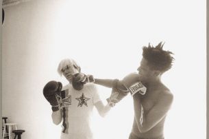 Andy Warhol, Andy Warhol and Jean-Michel Basquiat, 1985, Unikat, Vintage Gelatine Silver Print, 20,3 x 25,4 cm, Sammlung Bischofberger, Schweiz © The Andy Warhol Foundation for the Visual Arts, Inc., New York; VBK, Wien, 2013/14 Andy Warhol, Andy Warhol and Jean-Michel Basquiat, 1985, Unikat, Vintage Gelatine Silver Print, 20,3 x 25,4 cm, Sammlung Bischofberger, Schweiz © The Andy Warhol Foundation for the Visual Arts, Inc., New York; VBK, Wien, 2013/14